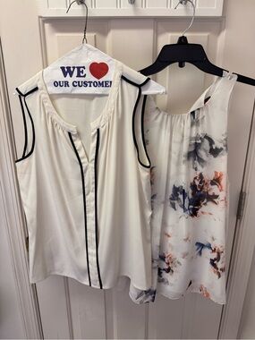 Bundle of 2 size Large sleeveless blouses